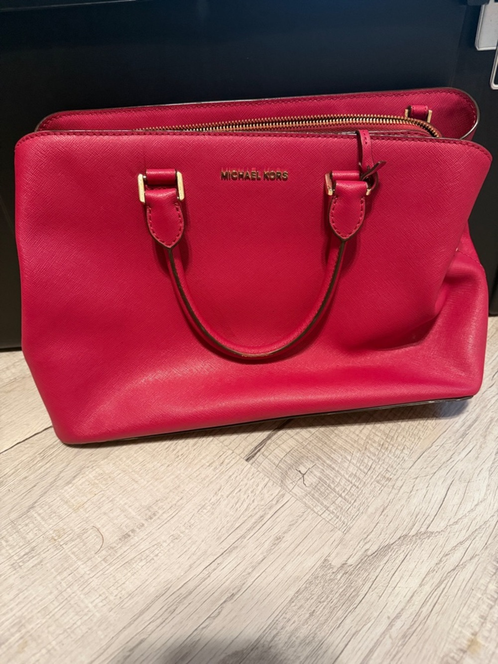 Michael Kors Pink/Red Satchel Handbag